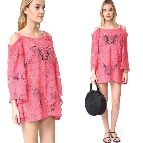 Eberjey Guajira Esmeralda Crochet Cold Shoulder Cover Up - Picture 4 of 7